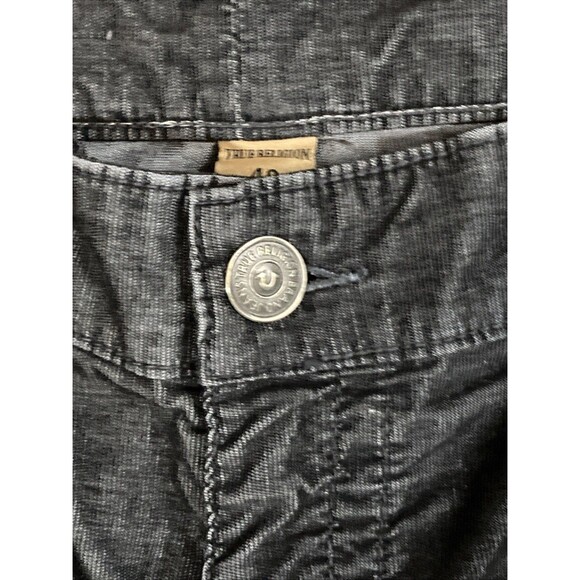 True Religion Jeans Mens 40 Y2K Geno Streetwear Relaxed Fit Stretch Minimalist - Picture 3 of 9